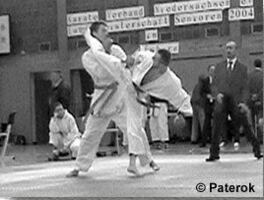 Matthias Lux (r.) mit Ura Mawashi Geri