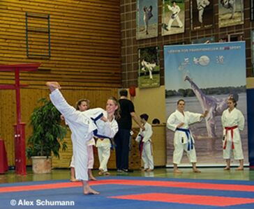 Joelle Kannapin mit Yoko Geri Kekomi