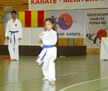 Nadja Falck beim Kata-Laufen
