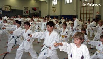 Grundschultraining mit gleichseitigem Fauststoß
